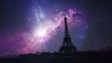 AI Video from prompt: The realistic star nebula in the Paris city (not