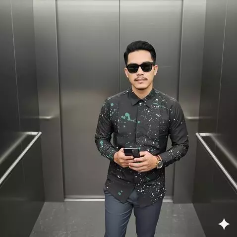 AI Video from prompt: Pria ini maju perlahan. Tanggan pria ini menutup