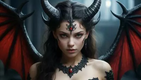 AI Video from prompt: демонесса превращается в монстра