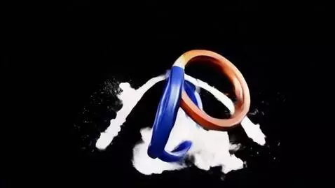 AI Video from prompt: the Olympic rings, then they fall apart