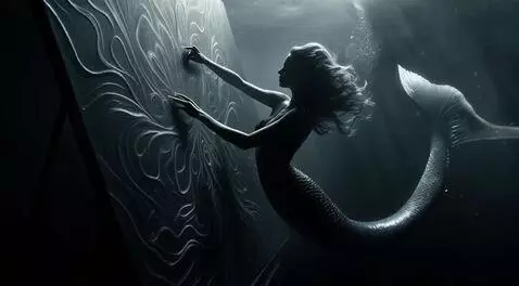 AI Video from prompt: A breathtakingly beautiful woman with a mermaid-
