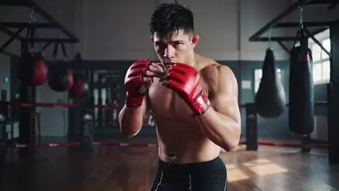 AI Video from prompt: Super realistic video of mmafighter