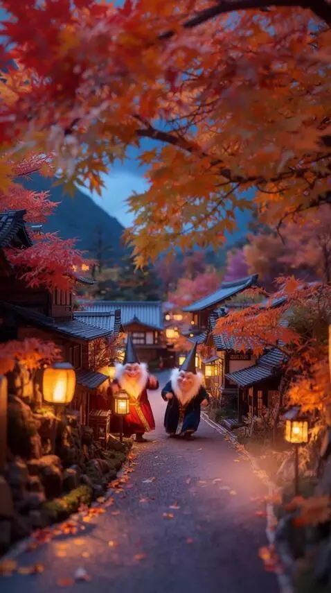 AI Video from prompt: Красивая улица с разноцветными домами и витиеват