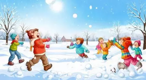 AI Video from prompt: Winter, shining sun, the snow is falling, happy 