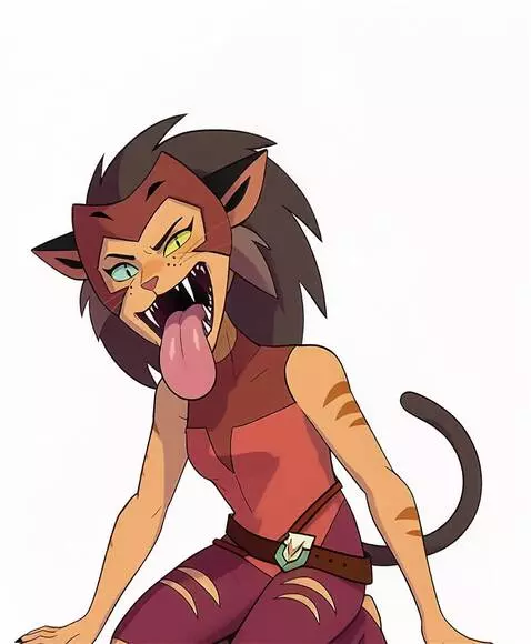 AI Video from prompt: Drop to knees, mouth open tongue out, tongue foc