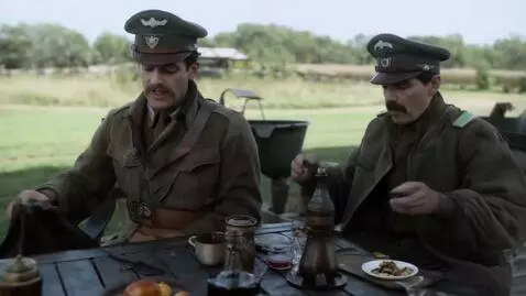 AI Video from prompt: German officer catching American spy WW2