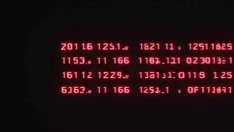 AI Video from prompt: поток цифр и букв в красном цвете
