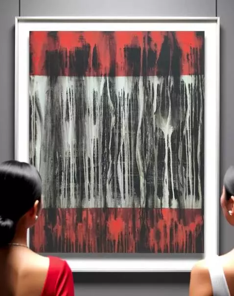 AI Video from prompt: Изображение на фото абстрактная картина на холст