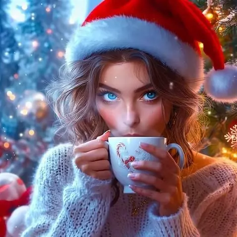 AI Video from prompt: Улыбается, пьет кофе и посылает сердечко