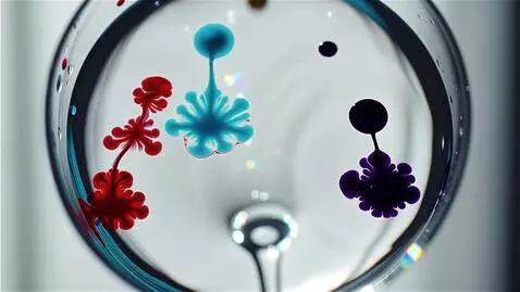 AI Video from prompt: Hyper-lapse, macro video inside a glass of water