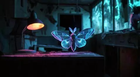 AI Video from prompt: Youth 89 - Moth Mycelium ​Style: Dark, surreal, 