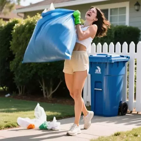 AI Video from prompt: A young woman with blonde hair pulled back in a 