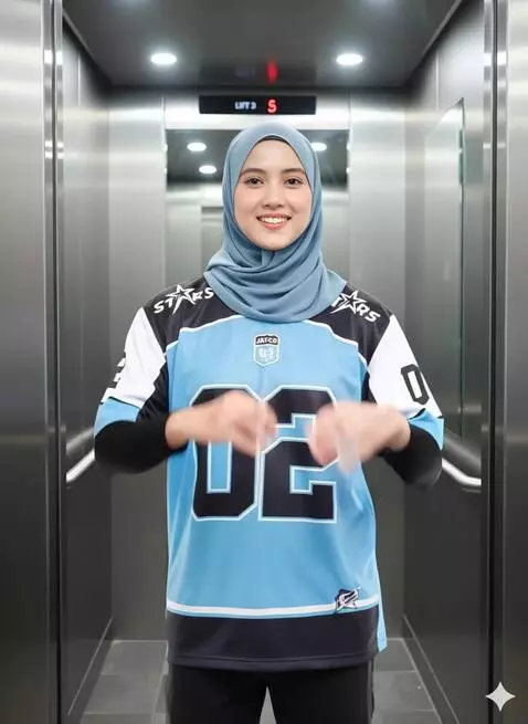 AI Video from prompt: Wanita ini bergaya bagaikan model profesional. T