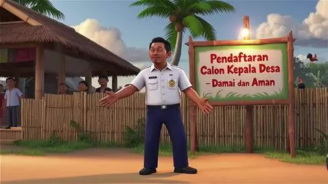 AI Video from prompt: buatkan video 3D animasi pixar, seorang perangka