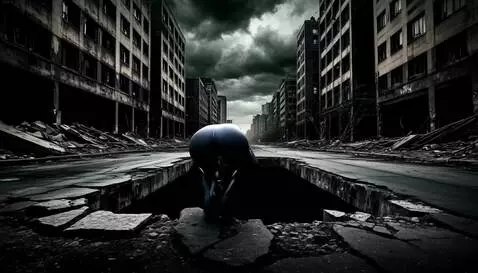 AI Video from prompt: Diving move into the square hole