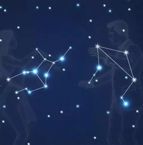 AI Video from prompt: Звезды мерцают, из созвездий появляются фигуры с