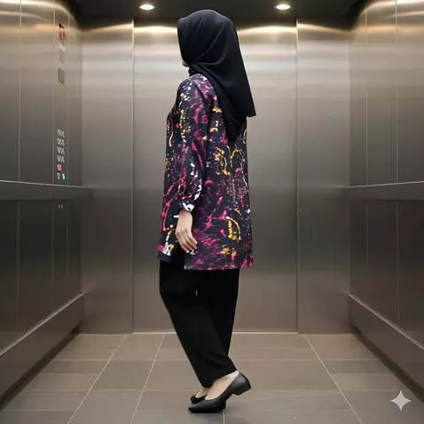 AI Video from prompt: Perempuan ini bergaya bagaikan model pakaian pro