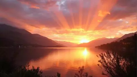 AI Video from prompt: создай красивый закат в красиовом месте