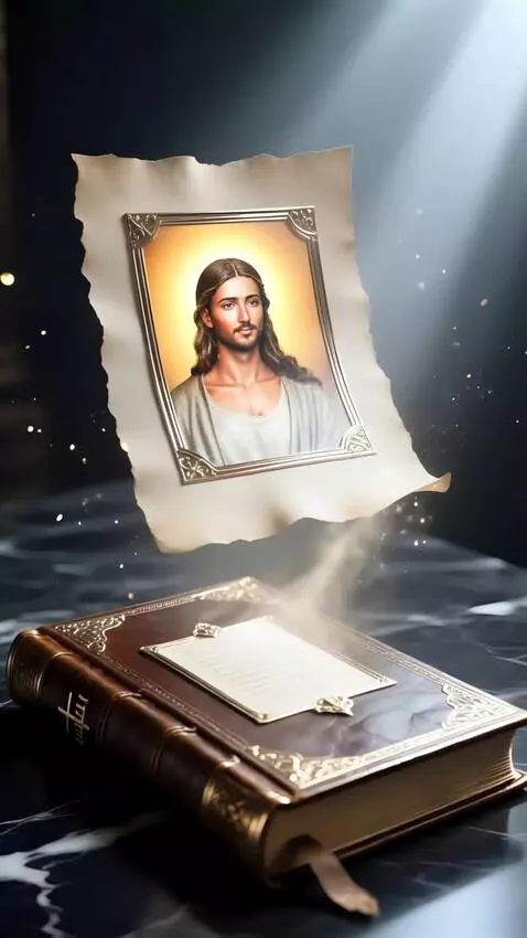 AI Video from prompt: A cinematic 3D magical scene. Above a glowing an