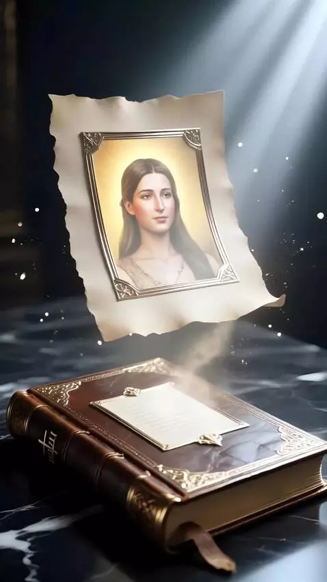 AI Video from prompt: A cinematic 3D magical scene. Above a glowing an