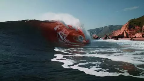 AI Video from prompt: красные волны