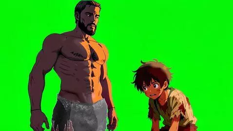 AI Video from prompt: мужчина смотрит на мальчика, мальчик смотрит на 