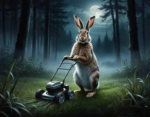 AI Video from prompt: заяц рассказывает, какая у него замечательная га