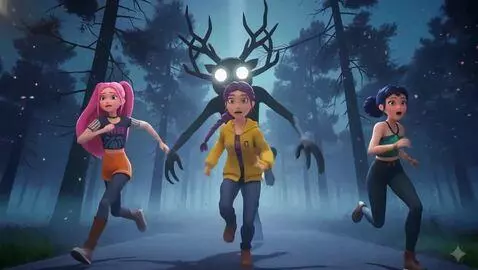 AI Video from prompt: Они убегают от черного сушества