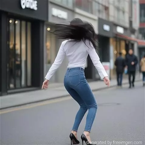 AI Video from prompt: korea woman dancing phut hon in the street