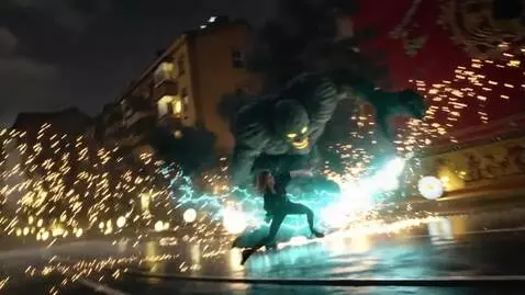 AI Video from prompt: A pretty young 25-year-old female magician compl