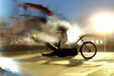 AI Video from prompt: Create a video: The man in the photo is riding h