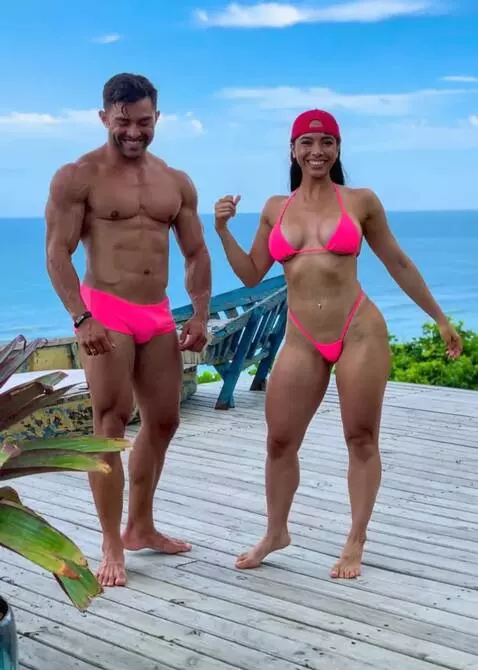 AI Video from prompt: They turn, smile, and walk forward toward the ca