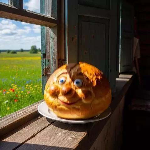 AI Video from prompt: A large, spherical loaf of bread, the Bald Kolob