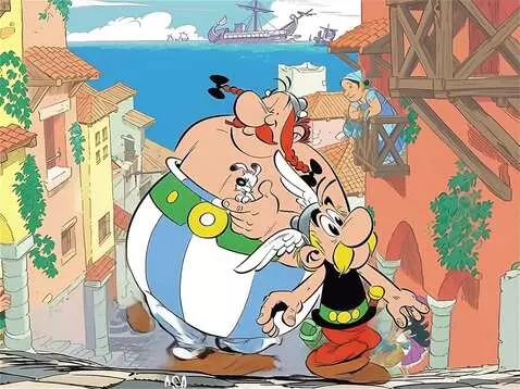 AI Video from prompt: Animated asterix running and jumping around