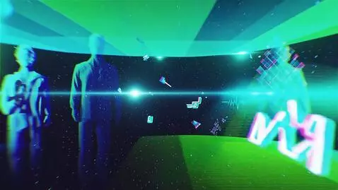 AI Video from prompt: Slow funk guitar loop with flanger. Warped dial-