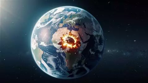 AI Video from prompt: В открытом космосе к планете Земля летит огромны