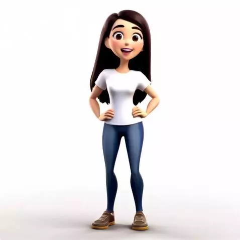 AI Video from prompt: Персонаж говорит: привет, я Аня и я люблю петь. 