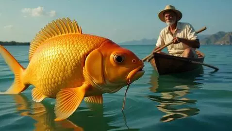 AI Video from prompt: You are a zoologist. you can create a golden fis