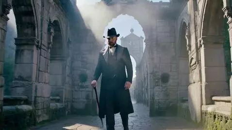 AI Video from prompt: DEMONIC REVEAL ON FOG BRIDGE**  [POV shot] Thick