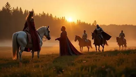 AI Video from prompt: A regal queen in a flowing royal gown and crown 