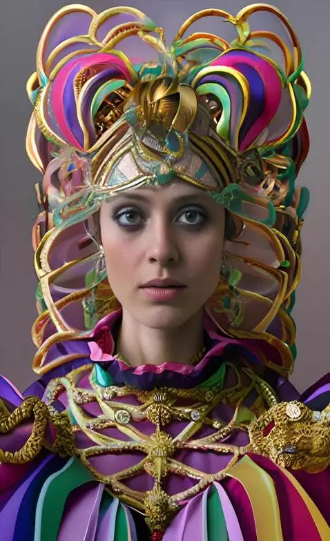 AI Video from prompt: Cinematic fantasy portrait of a radiant Prism Or