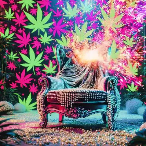 AI Video from prompt: Make the wallpaper pulse and shake the room, pro