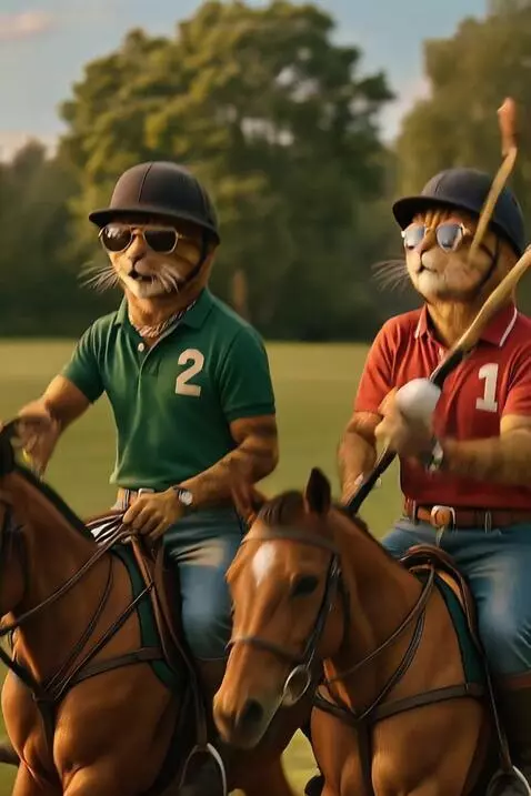AI Video from prompt: Galopan a velocidad jugando polo con los tacos,v