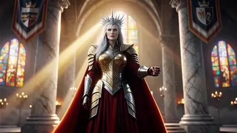 AI Video from prompt: A breathtakingly powerful woman with an aura of 