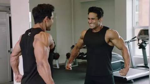 AI Video from prompt: Ultra-realistic gym environment, clean lighting,