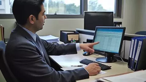 AI Video from prompt: We need someone who is in the office explaining 