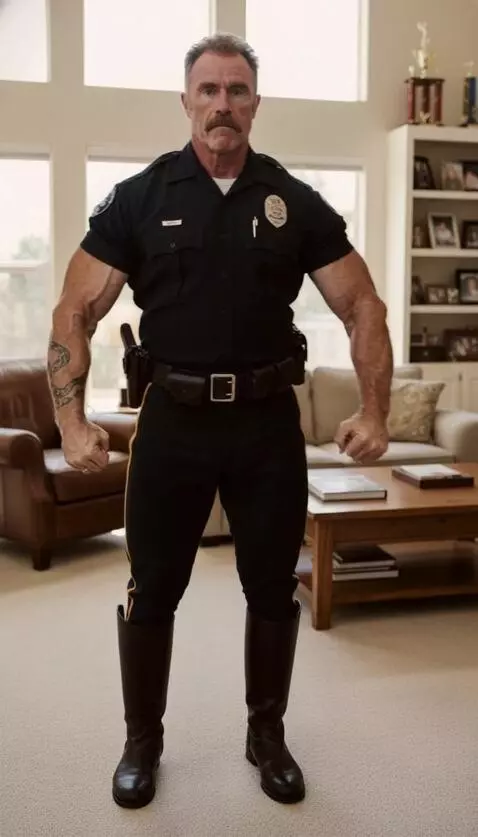 AI Video from prompt: a pro bodybuilder flexes and moves his body.