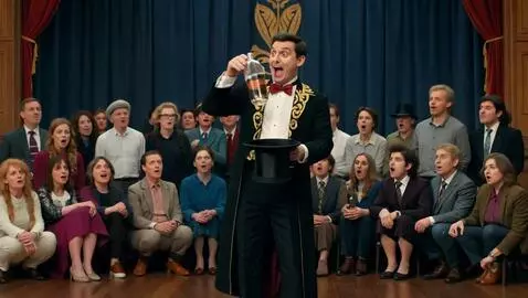 AI Video from prompt: Hyperrealistic, 4K, surreal magic act. A derange