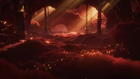 AI Video from prompt: A slow cinematic push forward through a swirling