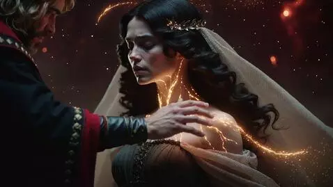 AI Video from prompt: 16:9 • hyperreal Renaissance-mythic aesthetic • 